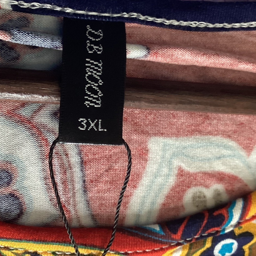 DB Moon Plus Size 3XL Bohemian Floral Print Long Sleeve Dress Women - Picture 3 of 5